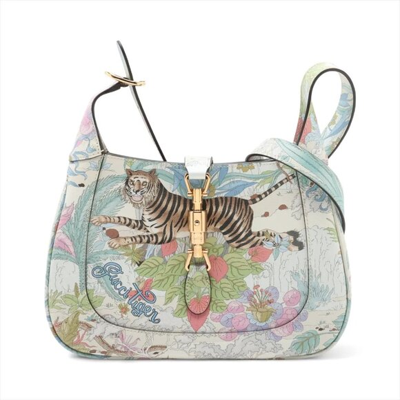 Gucci Jackie 1961 Leather Shoulder bag Multicolor 636709 - Picture 1 of 9